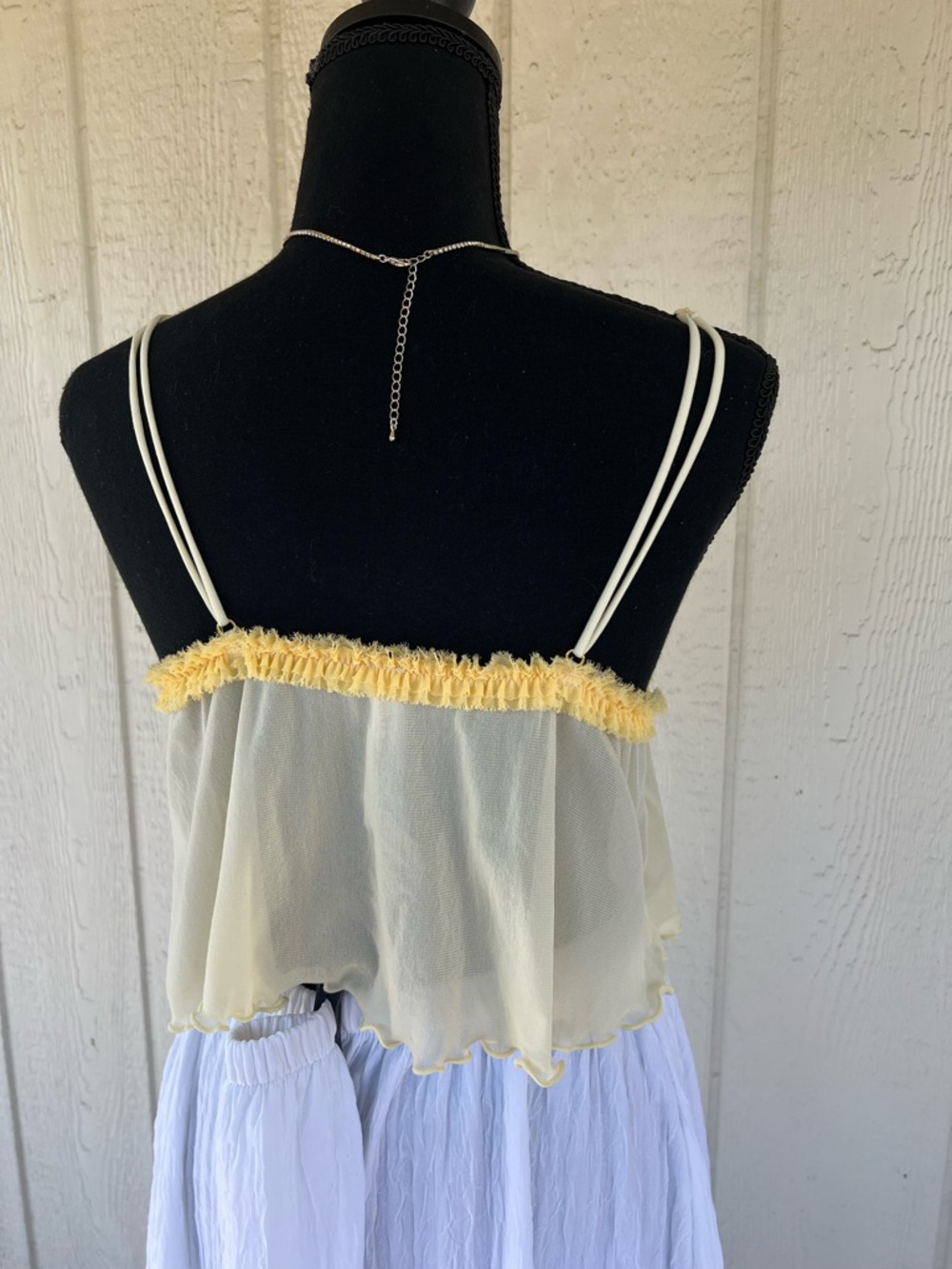 Urban Outfitters Out From Under Yellow Sheer Cami Medium Babydoll Tank - Picture 4 of 5
